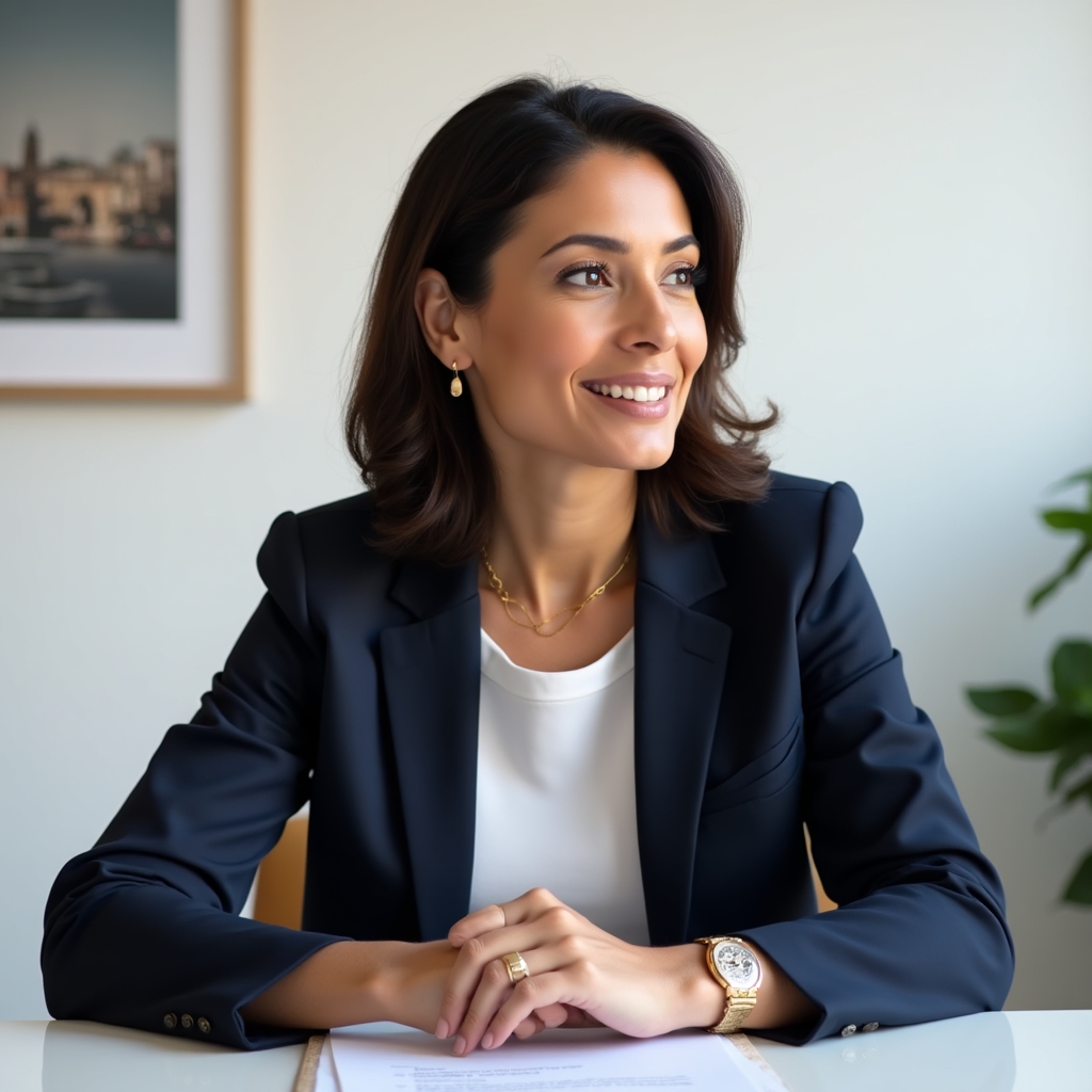 Communication director reviewing a real estate project document